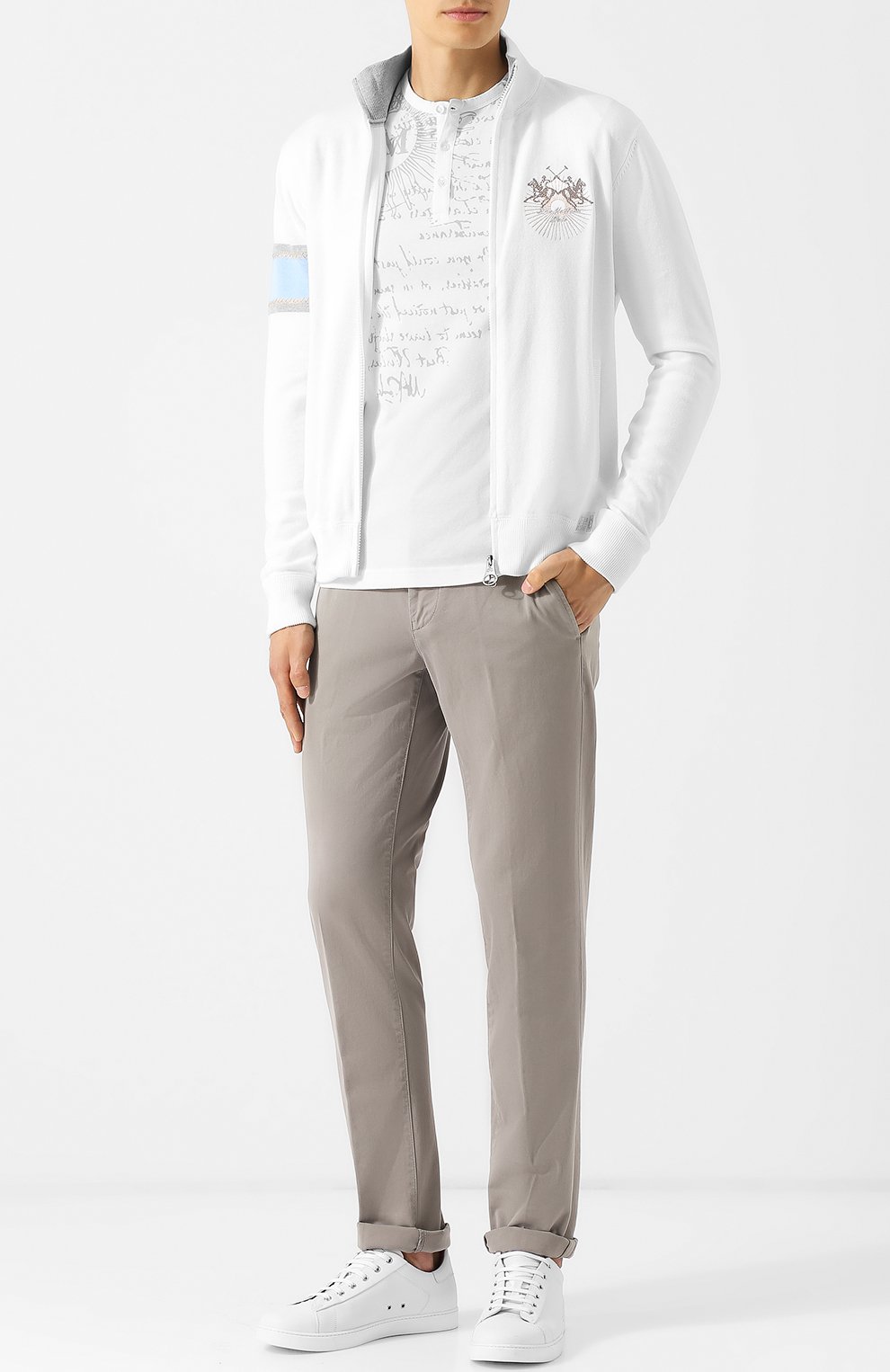 Хлопковый кардиган на молнии с воротником-стойкой LA MARTINA, арт. MMS003/XC001, фото 2