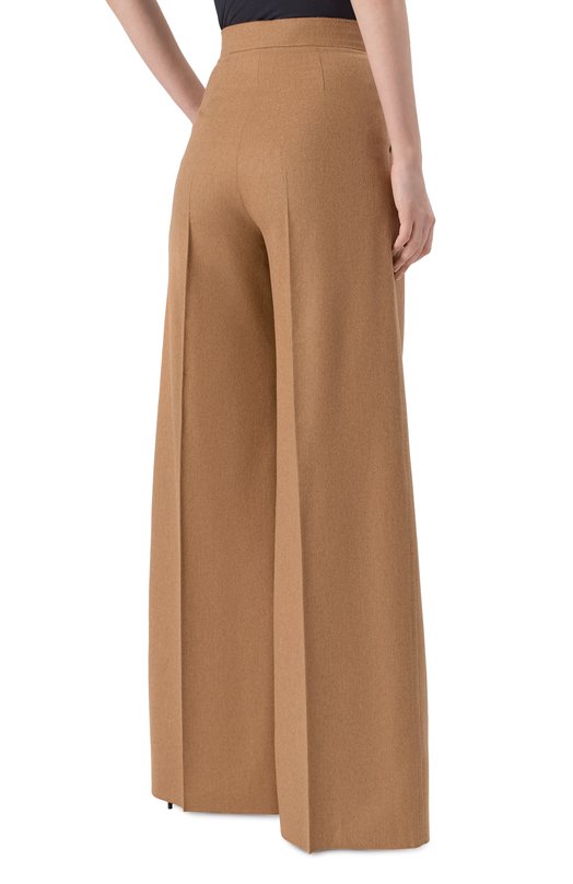 Шерстяные брюки Max Mara 0RI Бежевый  0RI Фото 4