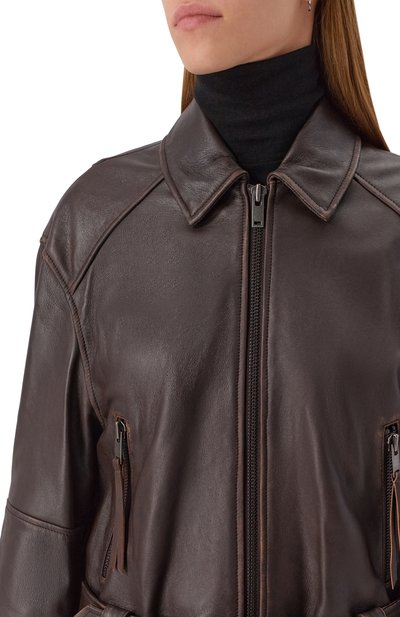 Кожаная куртка WEEKEND MAX MARA, арт. EGIZI0, фото 5
