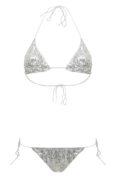 Женский раздельный купальник с отделкой пайетками OSEREE, арт. PTF213/SEQUINS/PEARL