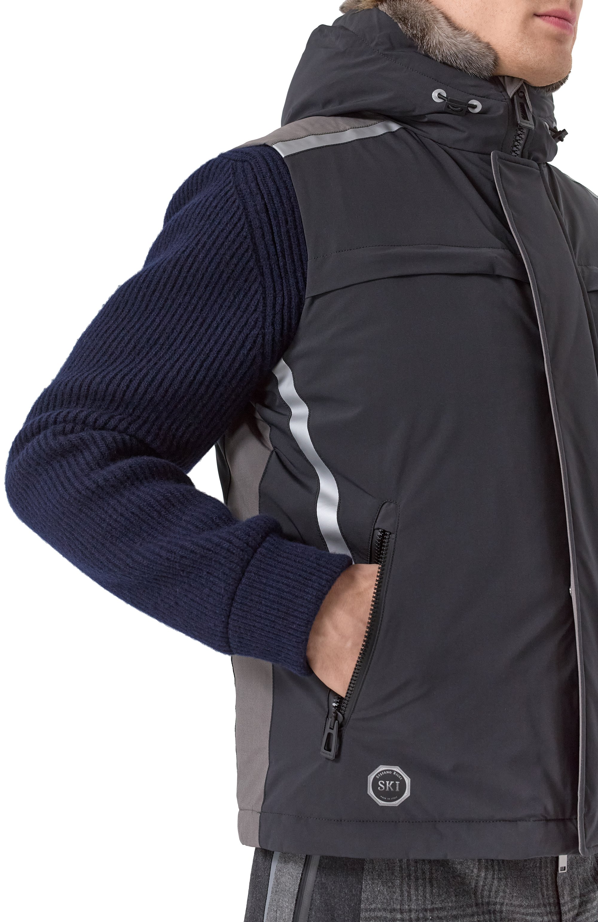 Жилет с воротником из норки STEFANO RICCI, арт. MHJ6S00090/HN0007, фото 5