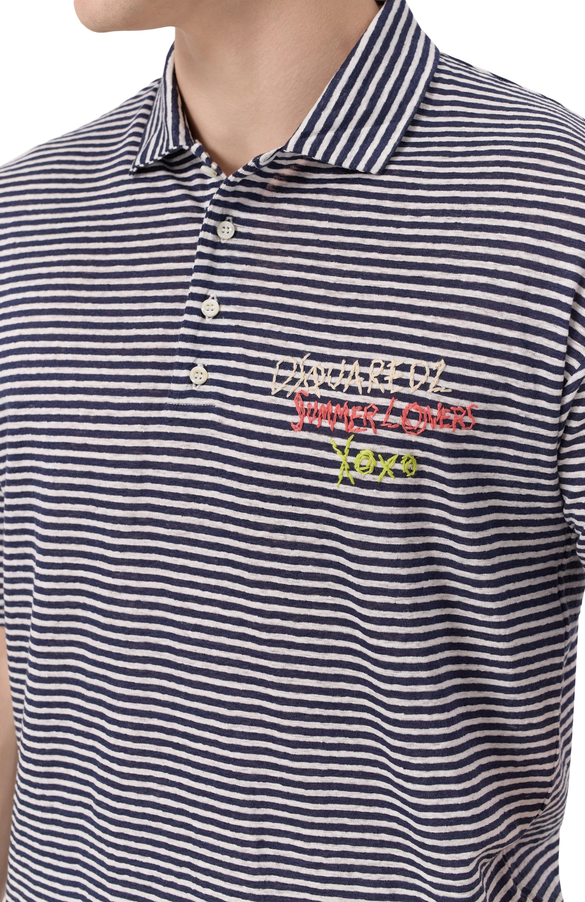 Льняное поло DSQUARED2, арт. S78GL0023/S23601, фото 5