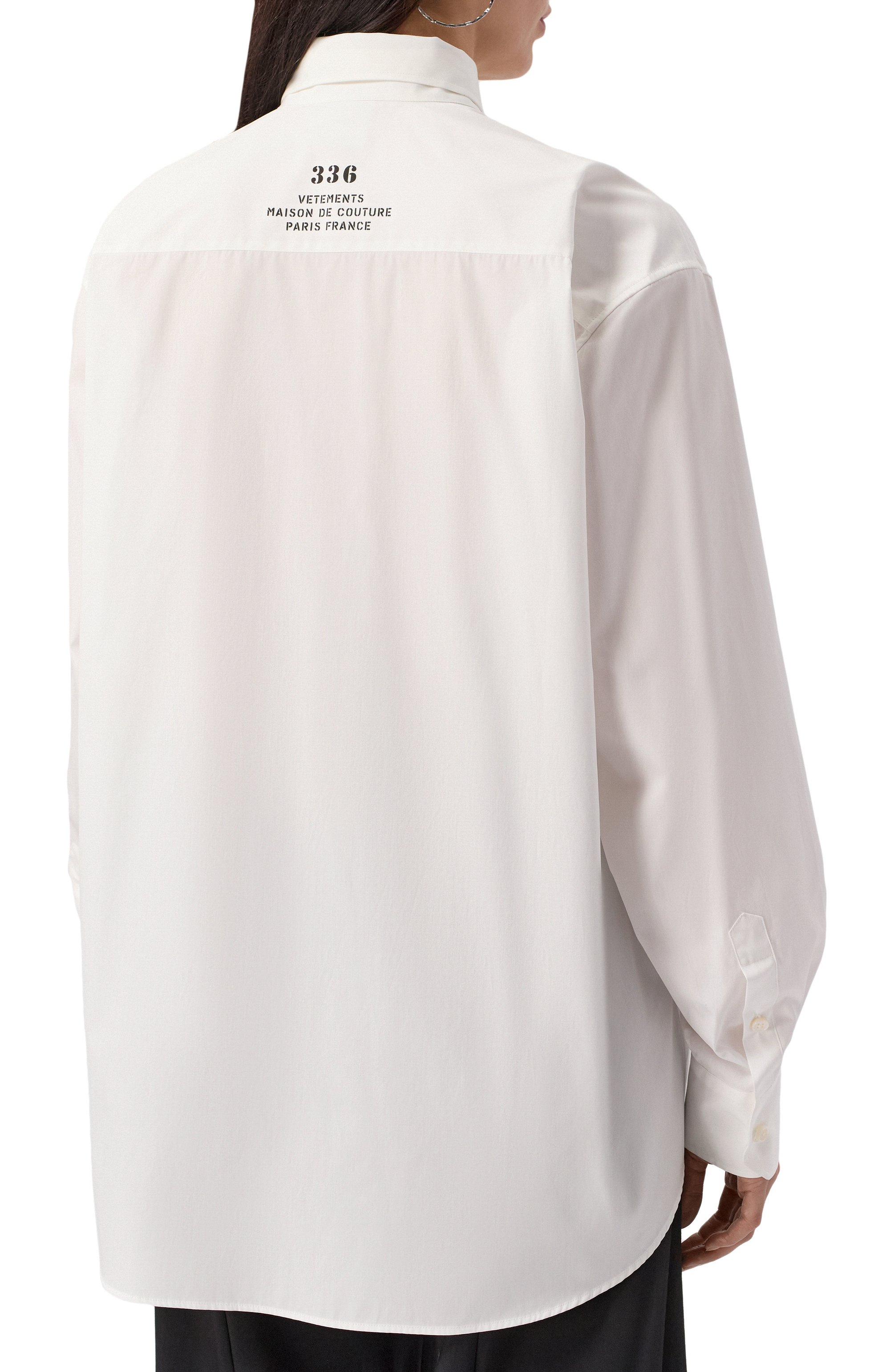 Хлопковая рубашка VETEMENTS, арт. UA53SH450W/1001 P0PLIN, фото 7