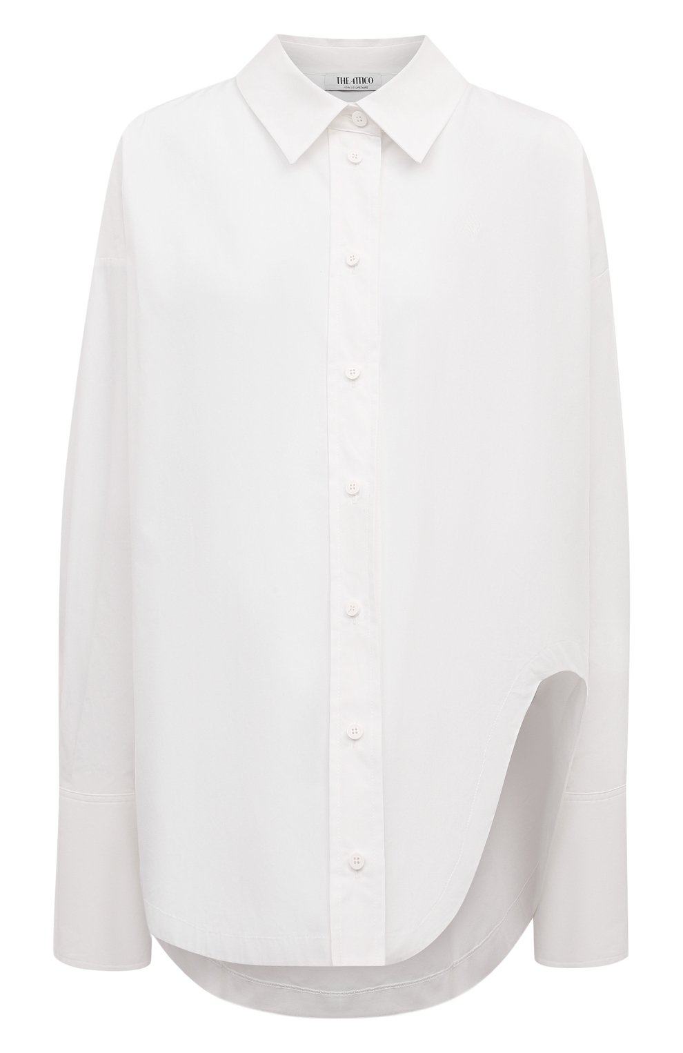 Хлопковая рубашка THE ATTICO белого цвета по цене 58750 руб., арт. 227WCH04, фото 1 Хлопковая рубашка THE ATTICO, арт. 227WCH04, фото 1