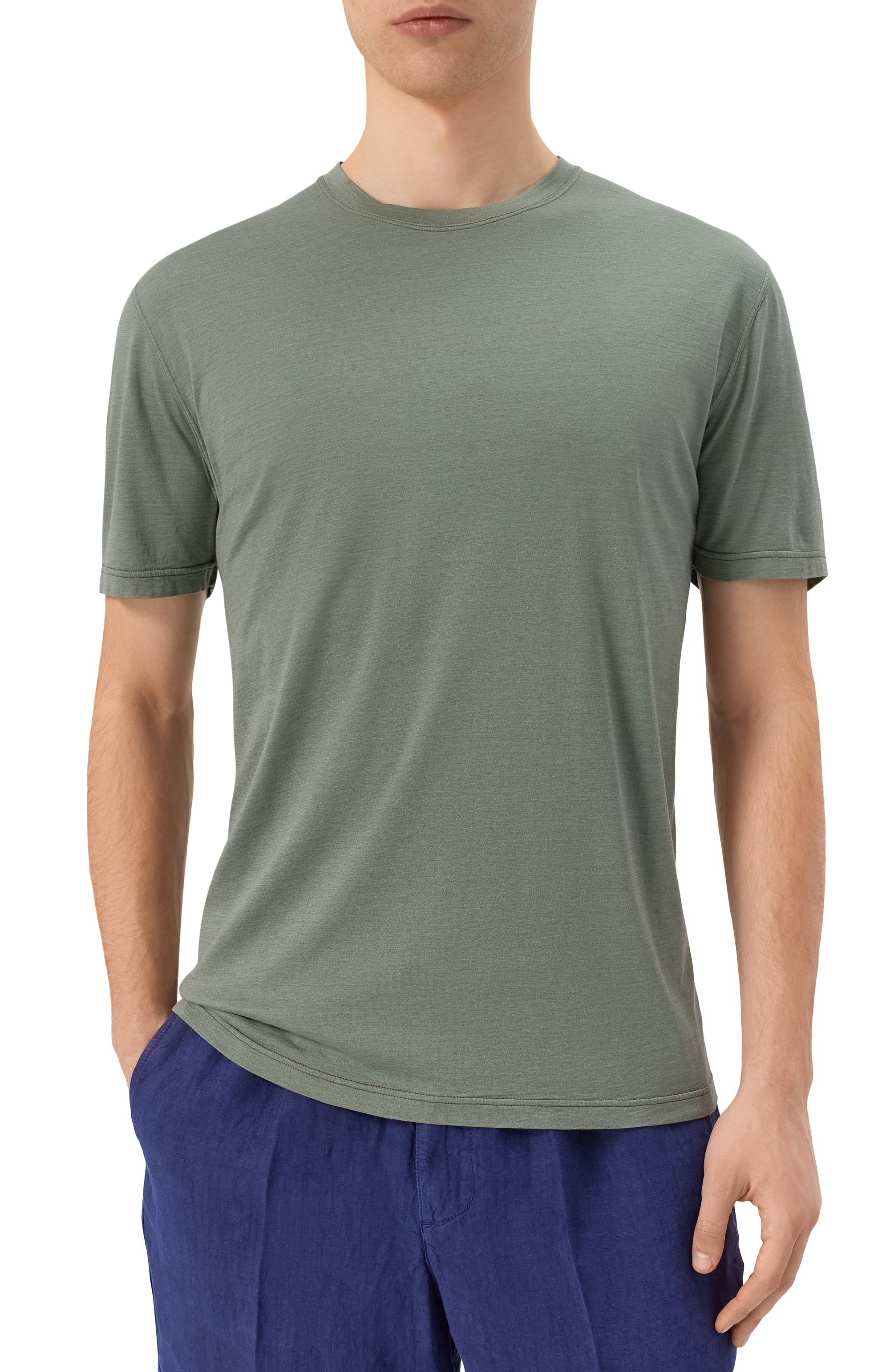 Футболка из шелка и хлопка KITON, арт. UMK063205, фото 3