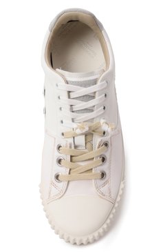 Женские комбинированные кеды new evolution MAISON MARGIELA молочного цвета, арт. S58WS0234/P5063 | Фото 6 (Материал внутренний: Натуральная кожа, Текстиль; Подошва: Платформа; Драгоценные камни: Проставлено; Материал сплава: Проставлено; Стили: Кэжуэл; Материал внешний: Натуральная кожа, Текстиль; Кросс-КТ: Низкие; Материал утеплителя: Без утеплителя)