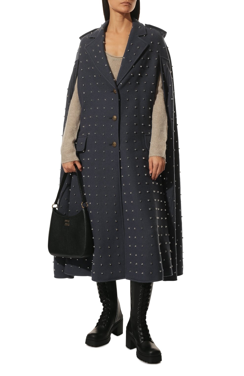 Шерстяной кейп MIU MIU, арт. MS1861-1ZQT-F0154, фото 2