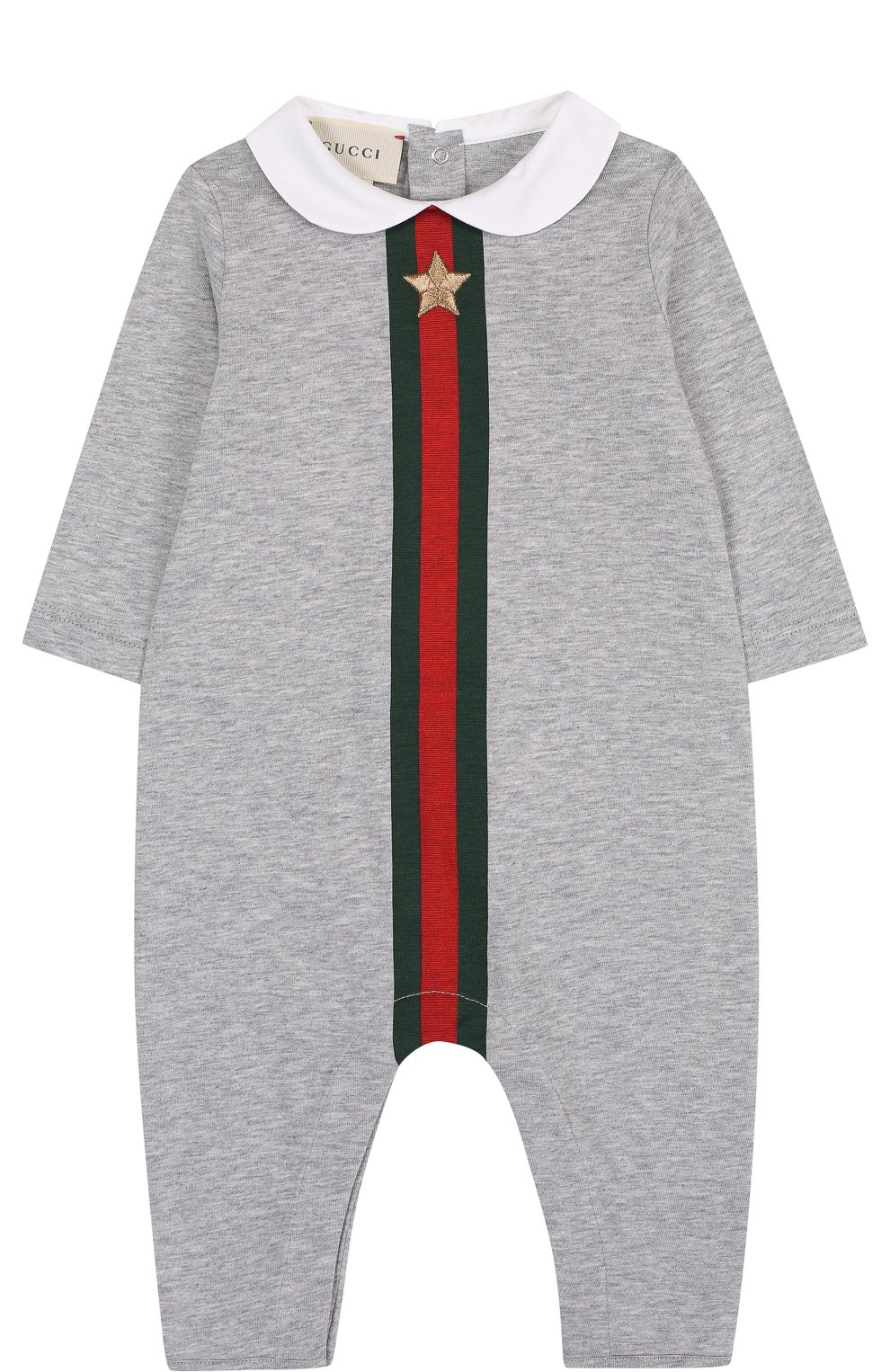 Комплект из хлопкового боди и шапочки с нагрудником GUCCI, арт. 408987/X5758, фото 2