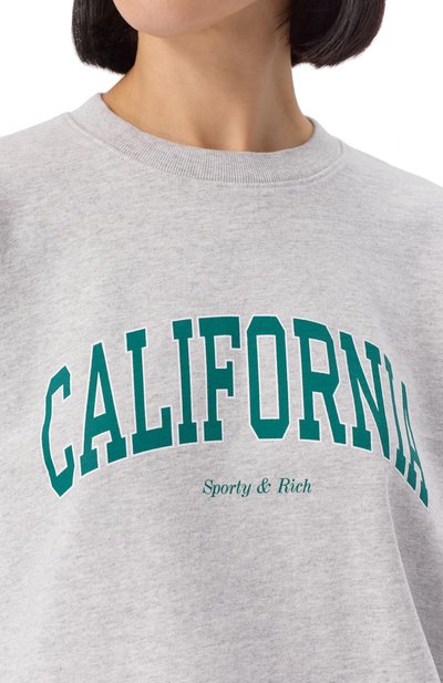 Хлопковый свитшот SPORTY AND RICH, арт. ST071622501GY03, фото 5