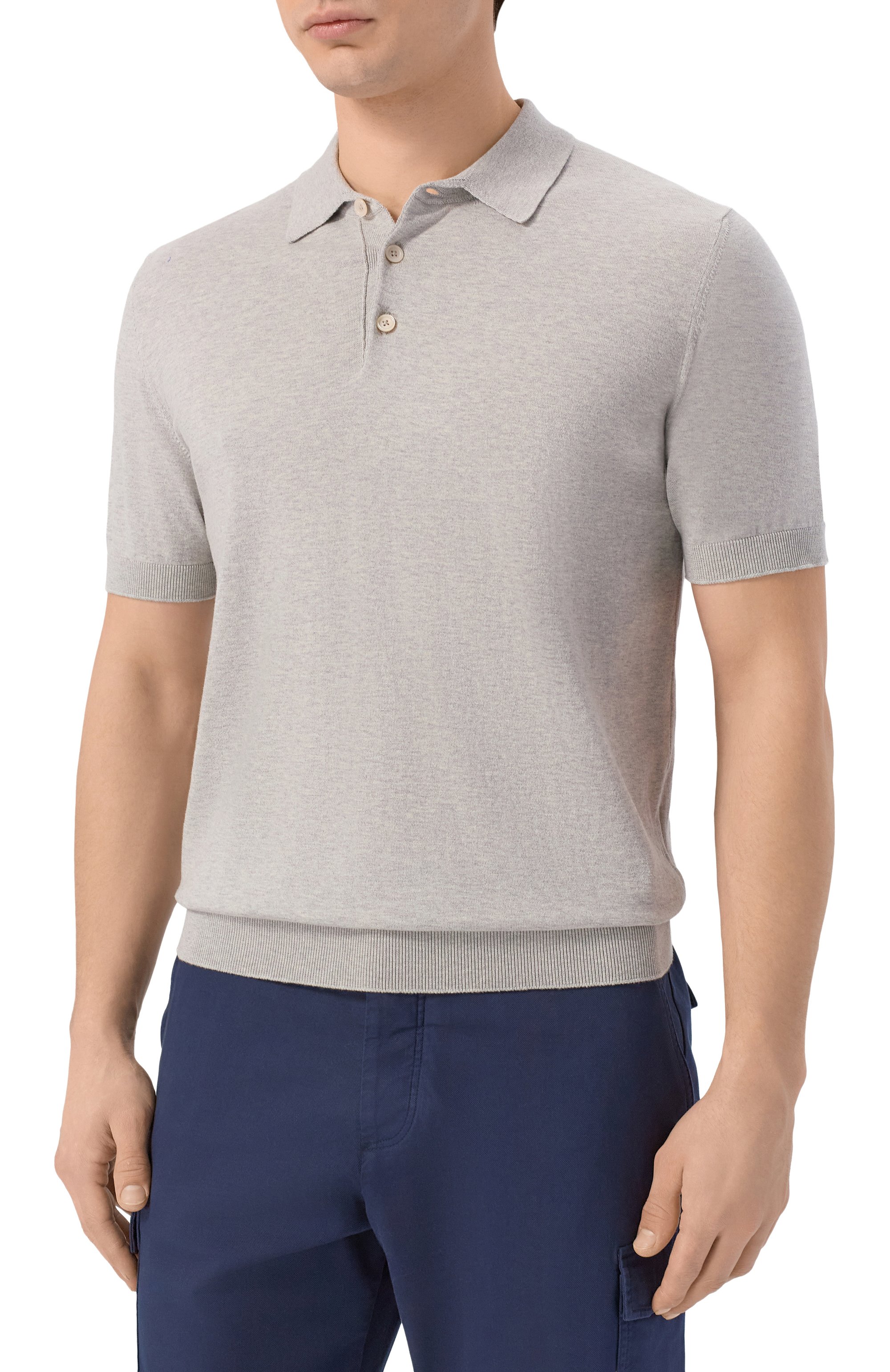 Хлопковое поло ANDREA CAMPAGNA, арт. M5426-8056, фото 3