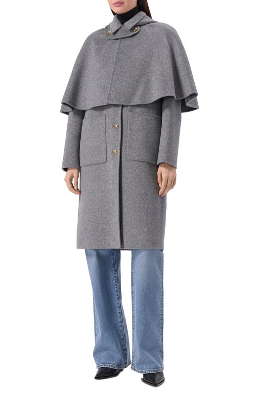 Шерстяное пальто The Kooples FMAN31011K Серый  FMAN31011K Фото 3