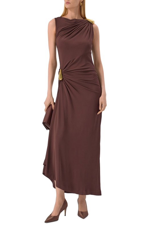 Текстильные туфли MVST by Sergio Rossi MVST B14270-SATIN Коричневый  B14270-SATIN Фото 2