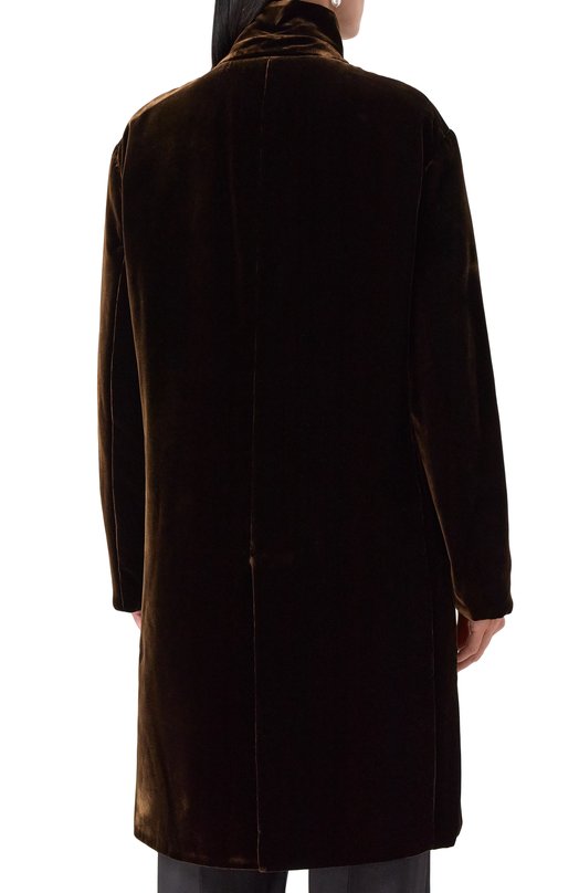 Бархатное пальто Giorgio Armani GW001897/TE10831 Коричневый  GW001897/TE10831 Фото 4