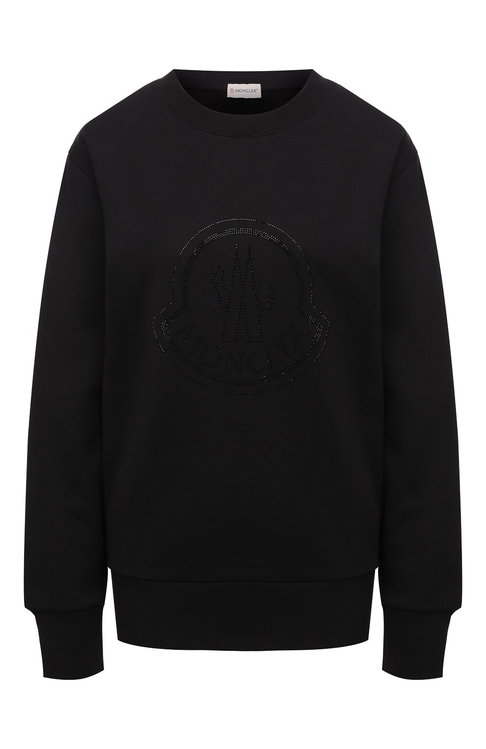 Хлопковый свитшот MONCLER черного цвета по цене 44550 руб., арт. G2-093-8G000-31-809LC, фото 1 Хлопковый свитшот MONCLER, арт. G2-093-8G000-31-809LC, фото 1