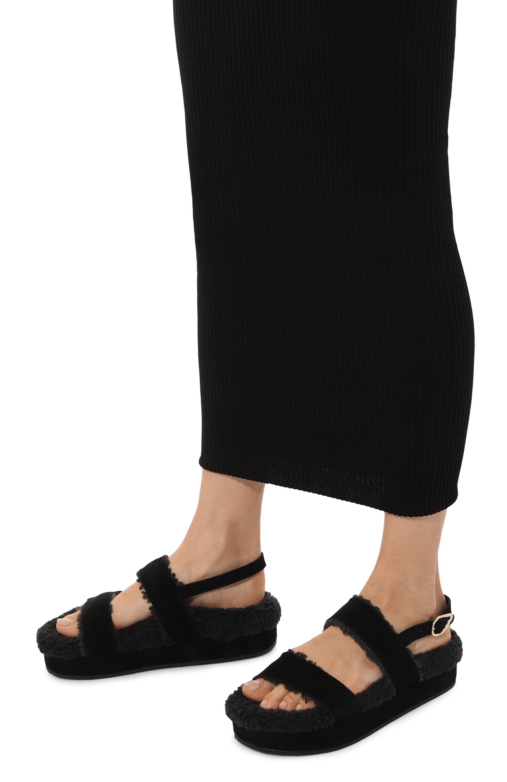 Замшевые сандалии ANCIENT GREEK SANDALS черного цвета по цене 52150 руб., арт. PILI0, фото 3 Замшевые сандалии ANCIENT GREEK SANDALS, арт. PILI0, фото 3