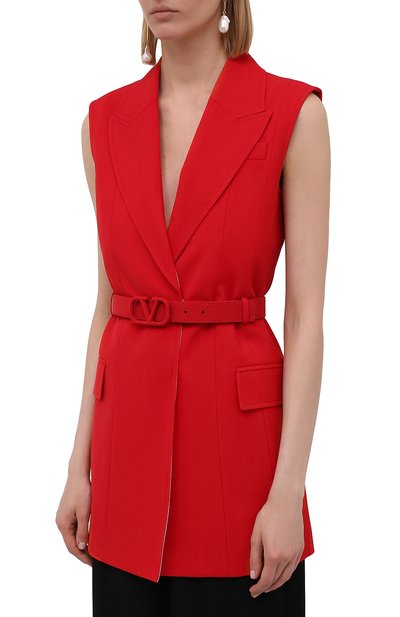 Жилет VALENTINO красного цвета по цене 246000 руб., арт. WB3CF0A06DP, фото 3 Жилет VALENTINO, арт. WB3CF0A06DP, фото 3