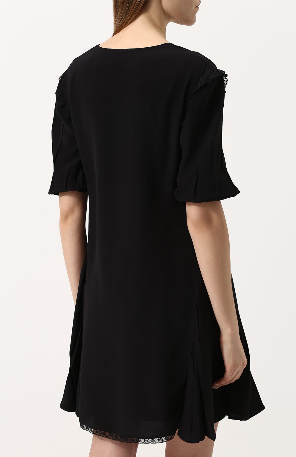 Однотонное приталенное мини-платье с v-образным вырезом PRADA, арт. P35Q9-1H51-F0002, фото 4