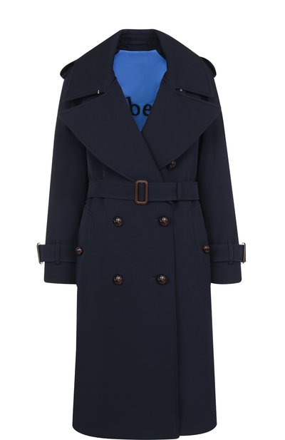 Женское двубортное шерстяное пальто с поясом BURBERRY, арт. 8003619