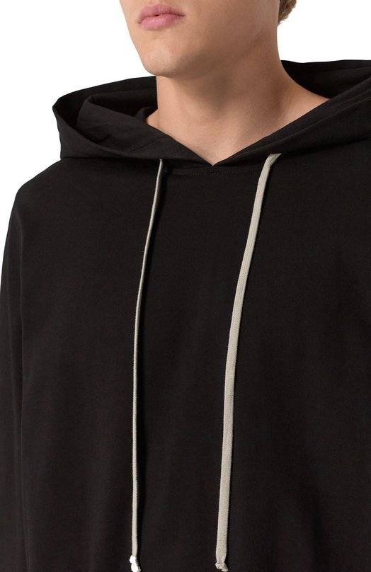 Хлопковое худи Rick Owens RU02E1281/BA Чёрный  RU02E1281/BA Фото 5