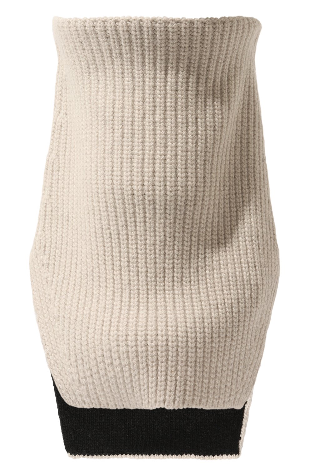 Манишка из шерсти и кашемира PRADA светло-бежевого цвета по цене 42500 руб., арт. UMS393-1YMW-F0K74-202, фото 3 Манишка из шерсти и кашемира PRADA, арт. UMS393-1YMW-F0K74-202, фото 3