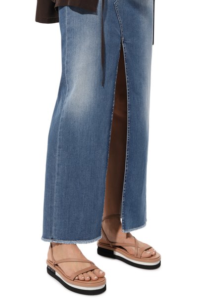 Кожаные сандалии pine JIMMY CHOO бежевого цвета по цене 54800 руб., арт. PINE FLAT VAC, фото 3 Кожаные сандалии pine JIMMY CHOO, арт. PINE FLAT VAC, фото 3