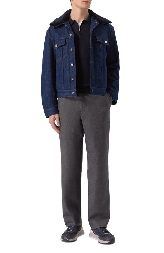 Шерстяные брюки Zilli CP201CM0201VLXS00 Серый  CP201CM0201VLXS00 Фото 2