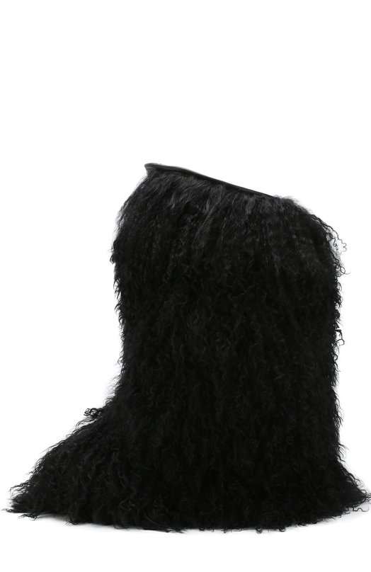 фото Сапоги furry с отделкой из овчины saint laurent