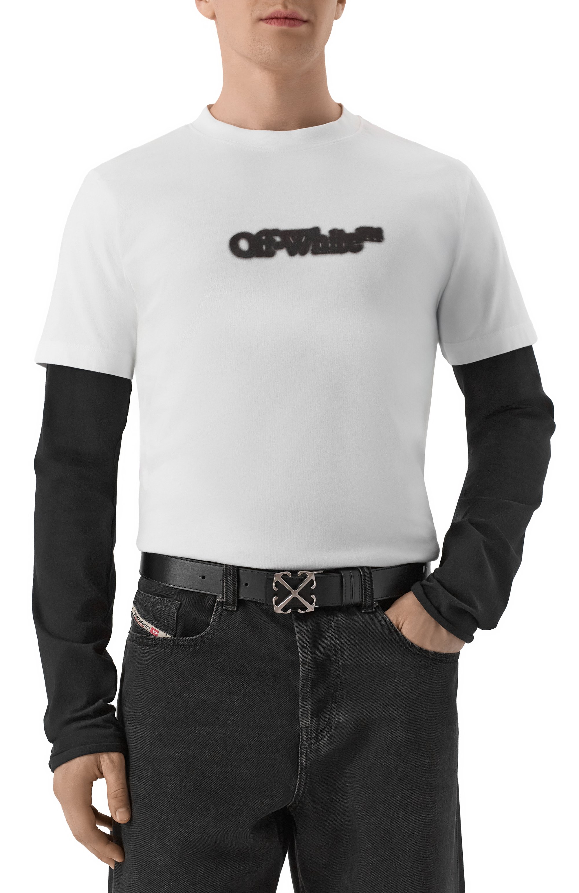 Кожаный ремень OFF-WHITE, арт. 0MRB14AC99LEA001, фото 2