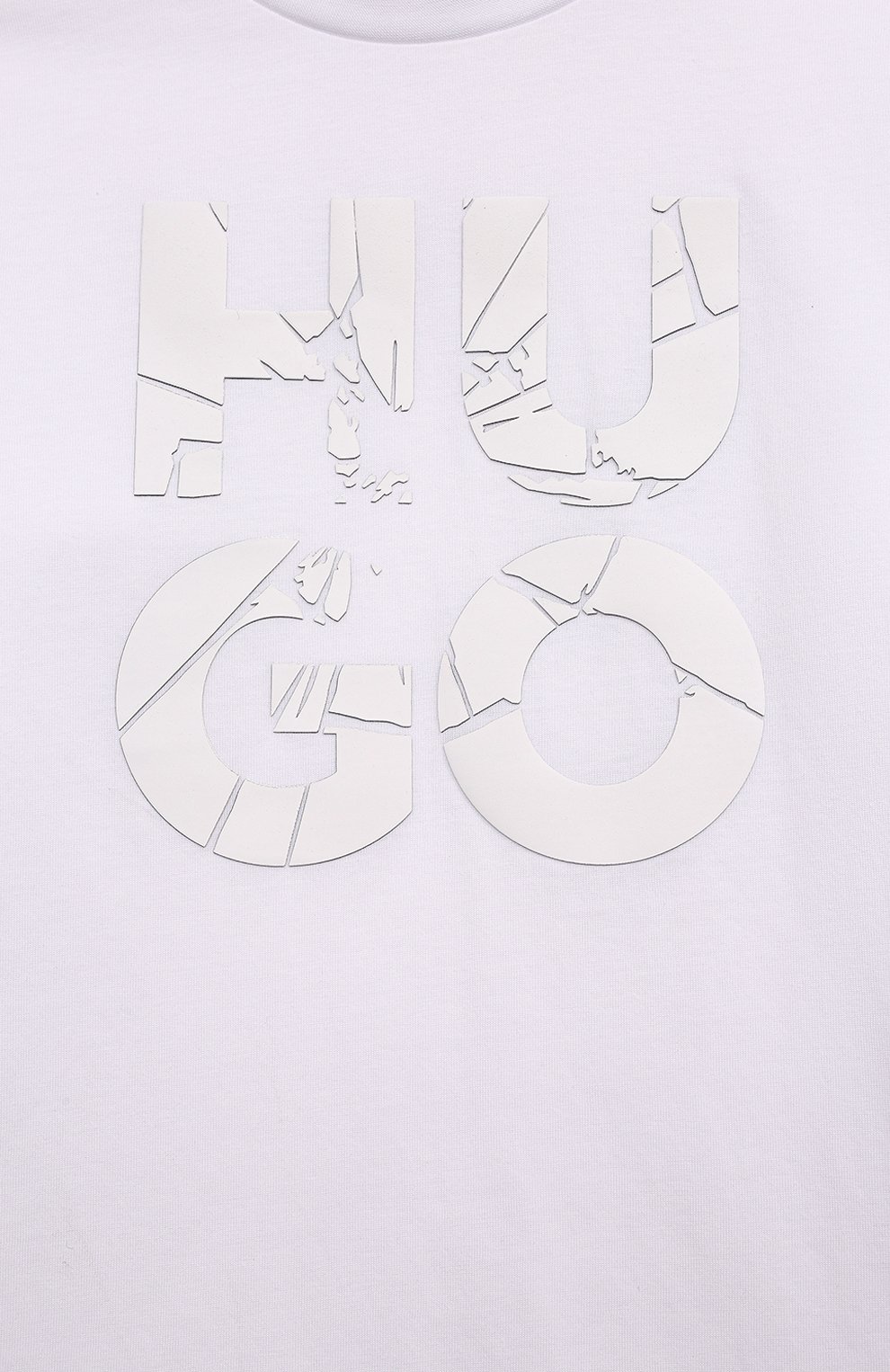 Хлопковый лонгслив HUGO белого цвета по цене 6740 руб., арт. G00147, фото 3 Хлопковый лонгслив HUGO, арт. G00147, фото 3