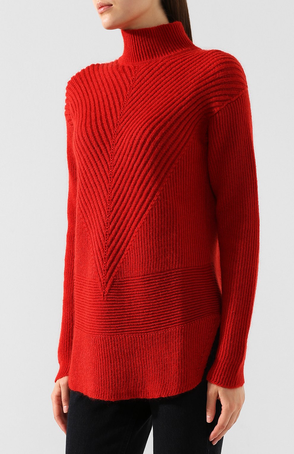 Свитер RICK OWENS красного цвета по цене 85100 руб., арт. RP19F5661/KFI, фото 3 Свитер RICK OWENS, арт. RP19F5661/KFI, фото 3