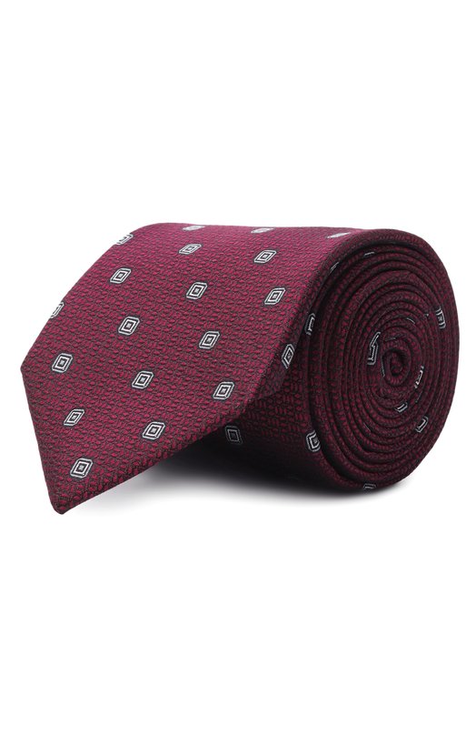 Шелковый галстук Canali 18/HJ04570 Бордовый 18/HJ04570