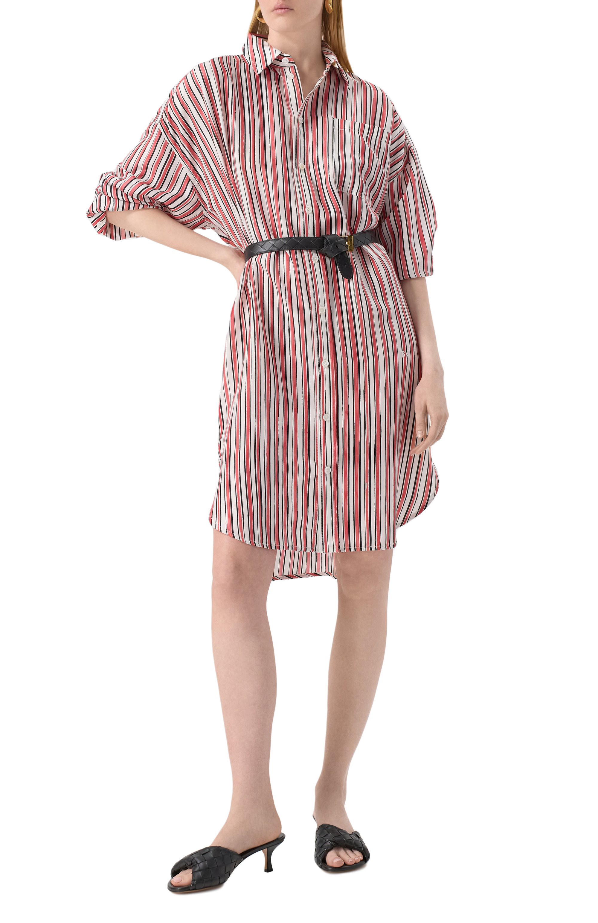 Шелковое платье BOTTEGA VENETA красного цвета по цене 251500 руб., арт. 816059/V50D1, фото 2 Шелковое платье BOTTEGA VENETA, арт. 816059/V50D1, фото 2