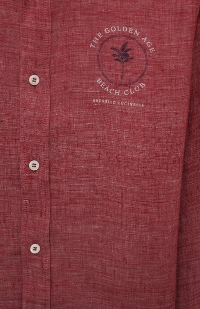 Льняная рубашка BRUNELLO CUCINELLI, арт. BM633C305C, фото 3