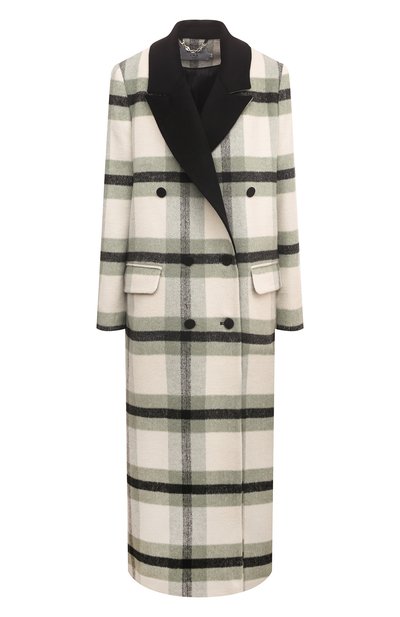 Пальто из шерсти и кашемира SEVEN LAB, арт. CSQ green check, фото 1