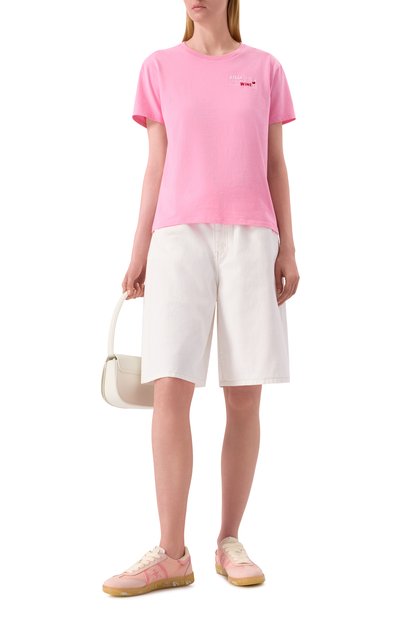 Хлопковая футболка MC2 SAINT BARTH розового цвета по цене 10450 руб., арт. STBW EMILIE/06015H, фото 2 Хлопковая футболка MC2 SAINT BARTH, арт. STBW EMILIE/06015H, фото 2