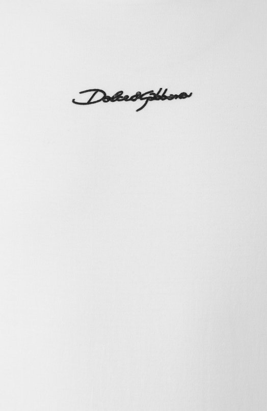 Хлопковая футболка Dolce & Gabbana G8RN8Z/G7NUB Белый  G8RN8Z/G7NUB Фото 5