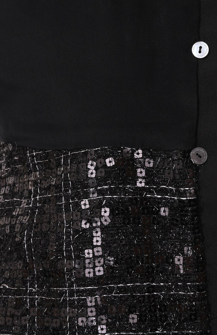 Женский жакет с отделкой пайетками GIAMBATTISTA VALLI черного цвета, арт. 25SSPVCA6106-23LAB | Фото 7 (Длина (для топов): Стандартные; Рукава: Длинные; Стили: Гламурный; Женское Кросс-КТ: Жакет-одежда; 1-2-бортные: Однобортные; Случай: Вечерний; Кросс-КТ: костюм; Детали: Декор; Материал внешний: Синтетический материал; Автоматизация ТО: Проставлено; Автоматизация состава: Проставлено)