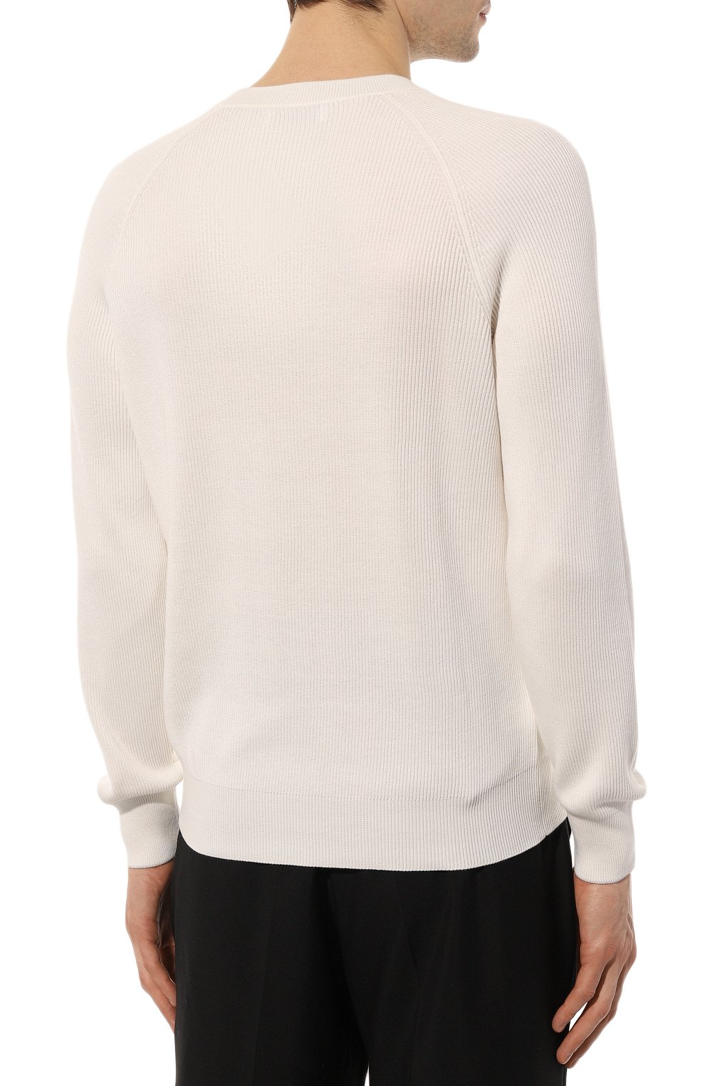 Хлопковый джемпер BRUNELLO CUCINELLI, арт. M29400100, фото 4