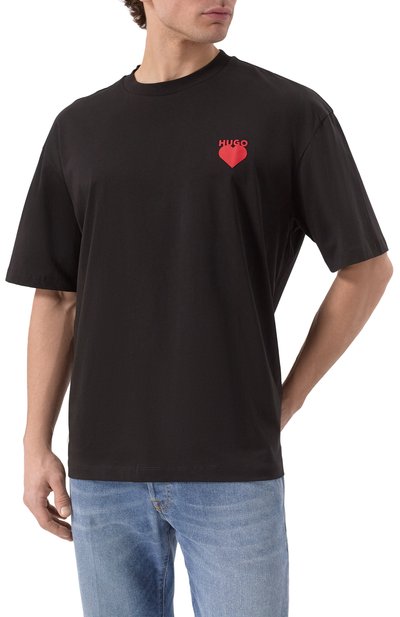 Хлопковая футболка HUGO, арт. 50530557, фото 3