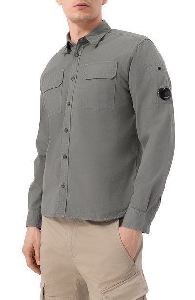 Хлопковая рубашка C.P. COMPANY, арт. 18CMSH140A110143G, фото 3