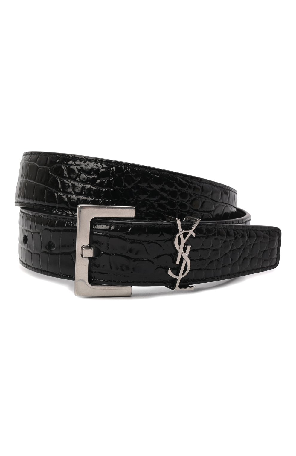 Кожаный ремень SAINT LAURENT черного цвета по цене 57850 руб., арт. 634437/DND0E, фото 1 Кожаный ремень SAINT LAURENT, арт. 634437/DND0E, фото 1