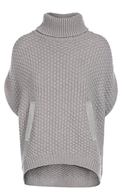 Свитер свободного кроя с укороченным рукавом и карманами MONCLER, арт. B2-093-00818-00-03510, фото 1