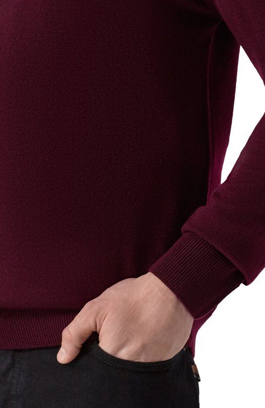 Шерстяной джемпер Daniele Fiesoli DF9046 Бордовый  DF9046 Фото 5
