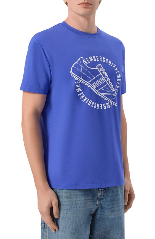 Хлопковая футболка Dirk Bikkembergs BMT1578 Синий  BMT1578 Фото 3