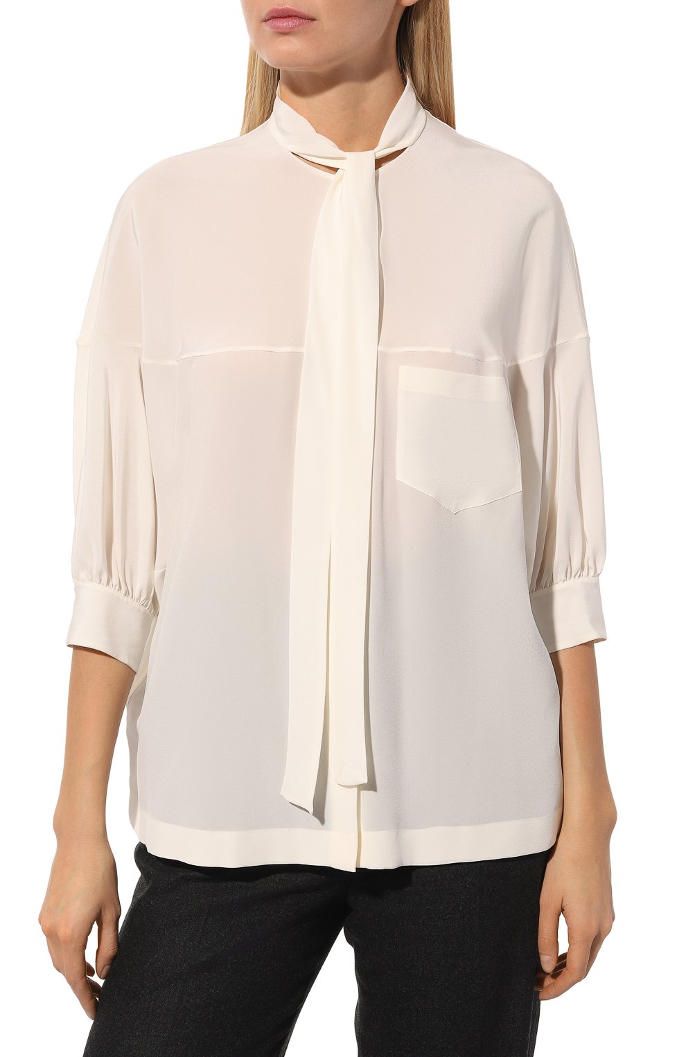 Шелковая блузка PRADA, арт. P495E-1H51-F0304-211, фото 3