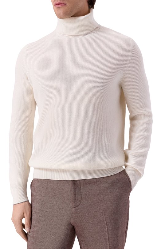 Кашемировая водолазка Brunello Cucinelli M2229503 Кремовый  M2229503 Фото 3
