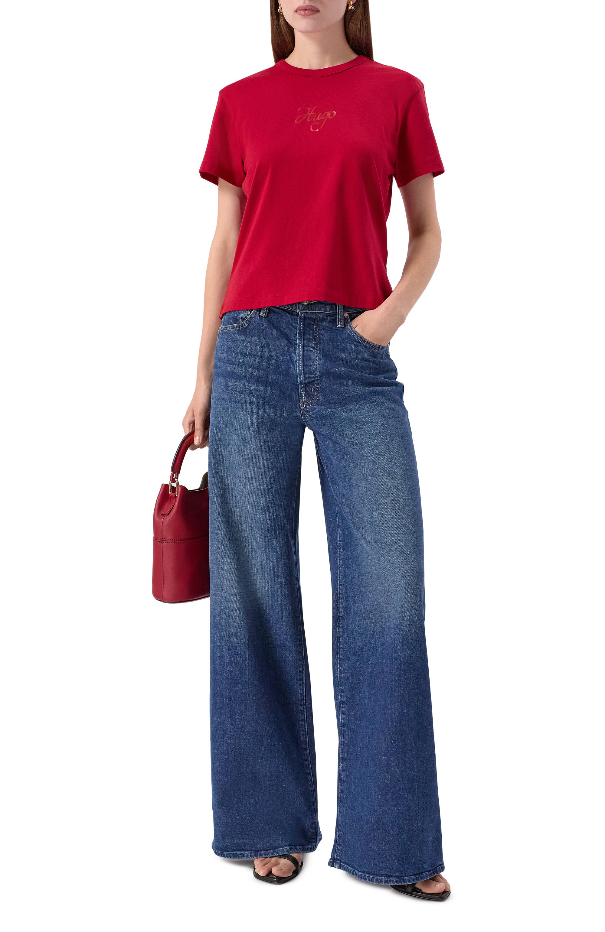 Хлопковая футболка HUGO, арт. 50550117, фото 2