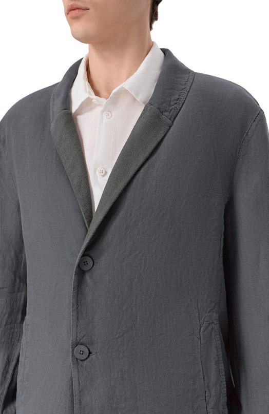 Пиджак изо льна и хлопка Transit CFUTRCD135 Серый  CFUTRCD135 Фото 5