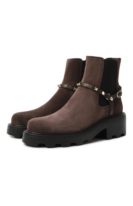 Женские замшевые челси beatle rockstud VALENTINO, арт. 7W2S0KU2/BVJ