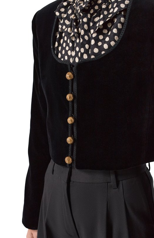 Бархатный жакет Chloé CH25WVE34091 Чёрный  CH25WVE34091 Фото 5